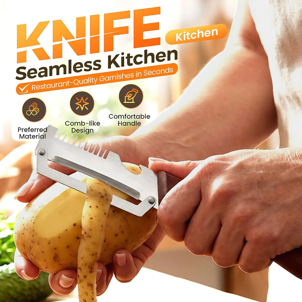 Vegetable Peeler for Kitchen,Multi-Functional Peeler Ultra-Sharp Stainless Steel Blade with Wooden Handle and Bottle Opener, for Vegetables or Fruits That Need to Be Peeled (2 Pcs)