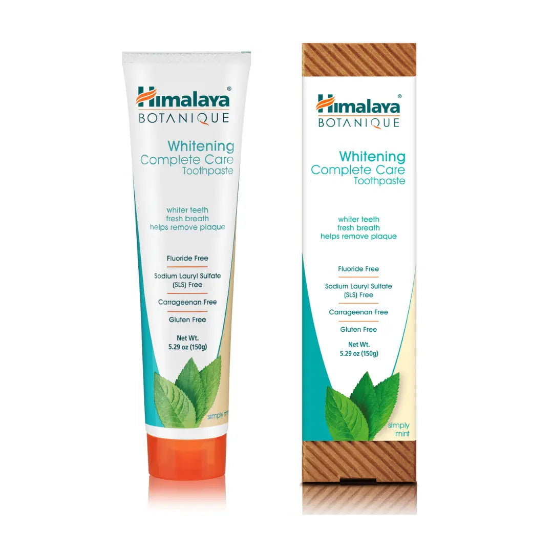 Himalaya Botanique Complete Care Whitening Toothpaste, Simply Mint, for a Clean Mouth, Whiter Teeth and Fresh Breath, 5.29 Oz