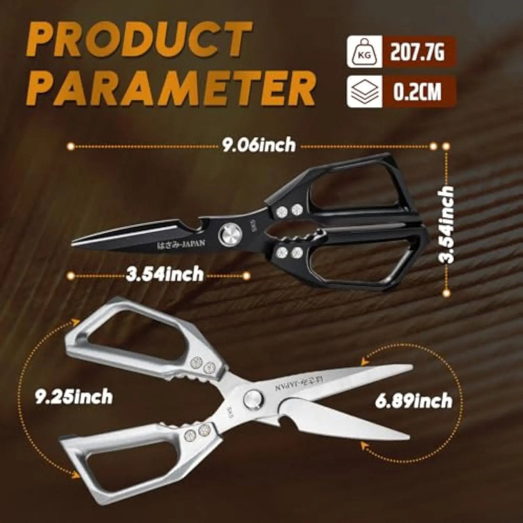 Huusk Kitchen Shears Set, Heavy Duty Poultry Shears, Japanese Kitchen Scissors for Meat, Chicken Bones, and Turkey,Fallfreshness/Christmas Gift