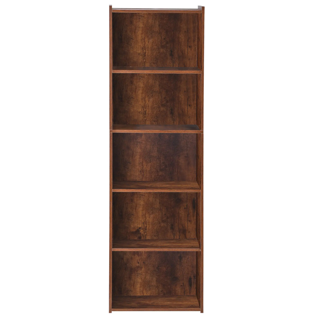 Segawe Modern Aesthetic 5-Tier Narrow Indoor Bookshelf - Home Furniture, Home Storage Organizer, House Decor Room Accessories Shelves (15.8"X9.5"X52")