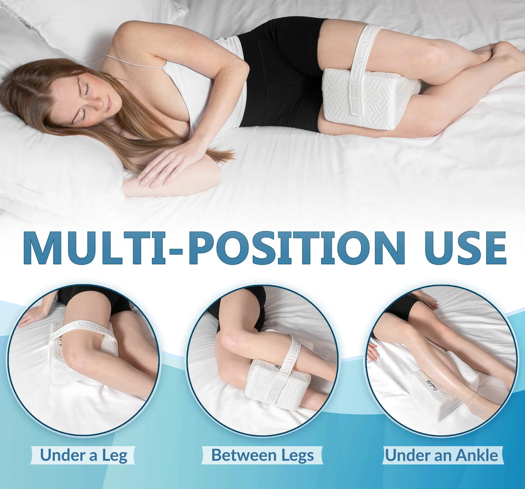Comfilife | Orthopedic Knee and Leg Pillow for Side Sleepers Sleeping - 100% Memory Foam for Back Pain, Hip Pain Relief