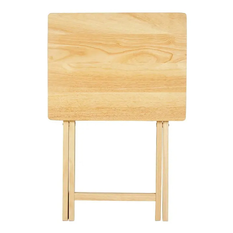 Natural Indoor Folding TV Tray Table 19 X 15 X 26 Inches Eco-Friendly Wood Finish for Living Room Convenience