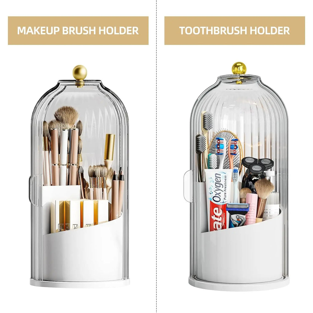 2026 Dustproof Rotating Toothbrush Holder | Spring Cleaning Bathroom Organizer | Cleantok Viral Must-Have | Tiktok Made Me Buy It | Hygiene Vanity Storage