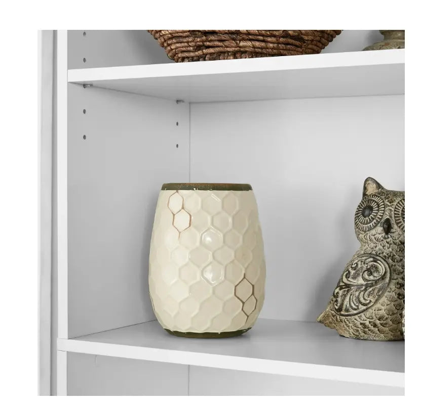 5-Shelf Wood Bookcase with Adjustable Shelves Sturdy Storage Cabinet for Books Décor & Office Supplies Space-Saving Vertical Bookshelf White Finish