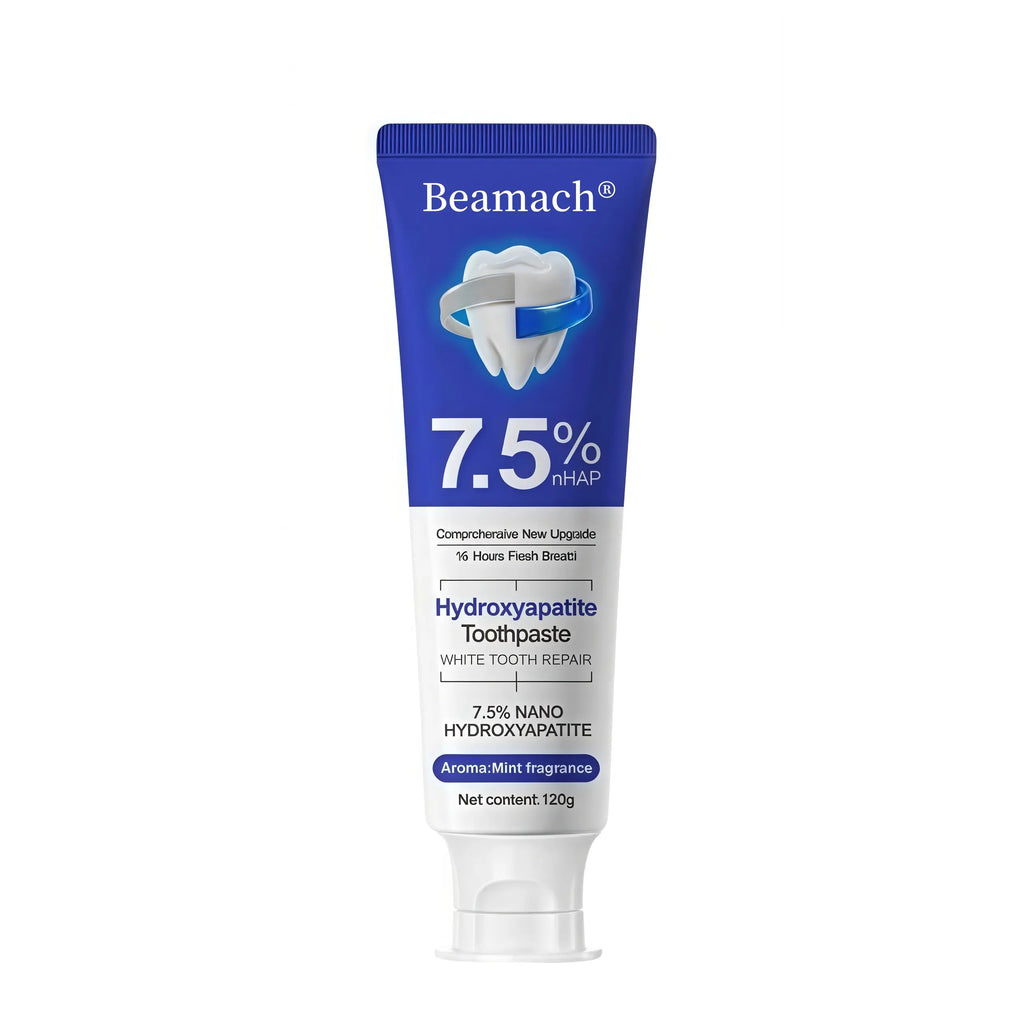 Beamach Hydroxyapatite Toothpaste 7.5% - Enamel Repair & Natural Whitening, Mint Flavor, Fluoride-Free, Gentle for Sensitive Teeth, 4.23Oz Oral Hygiene Essentials