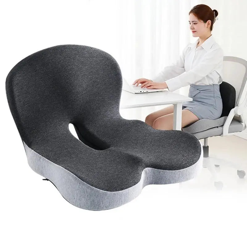 Fathersday Gifts Non-Slip Memory Foam Seat Skin-Friendly Extended Zipper Easy Remove Wash Back Support Cushion