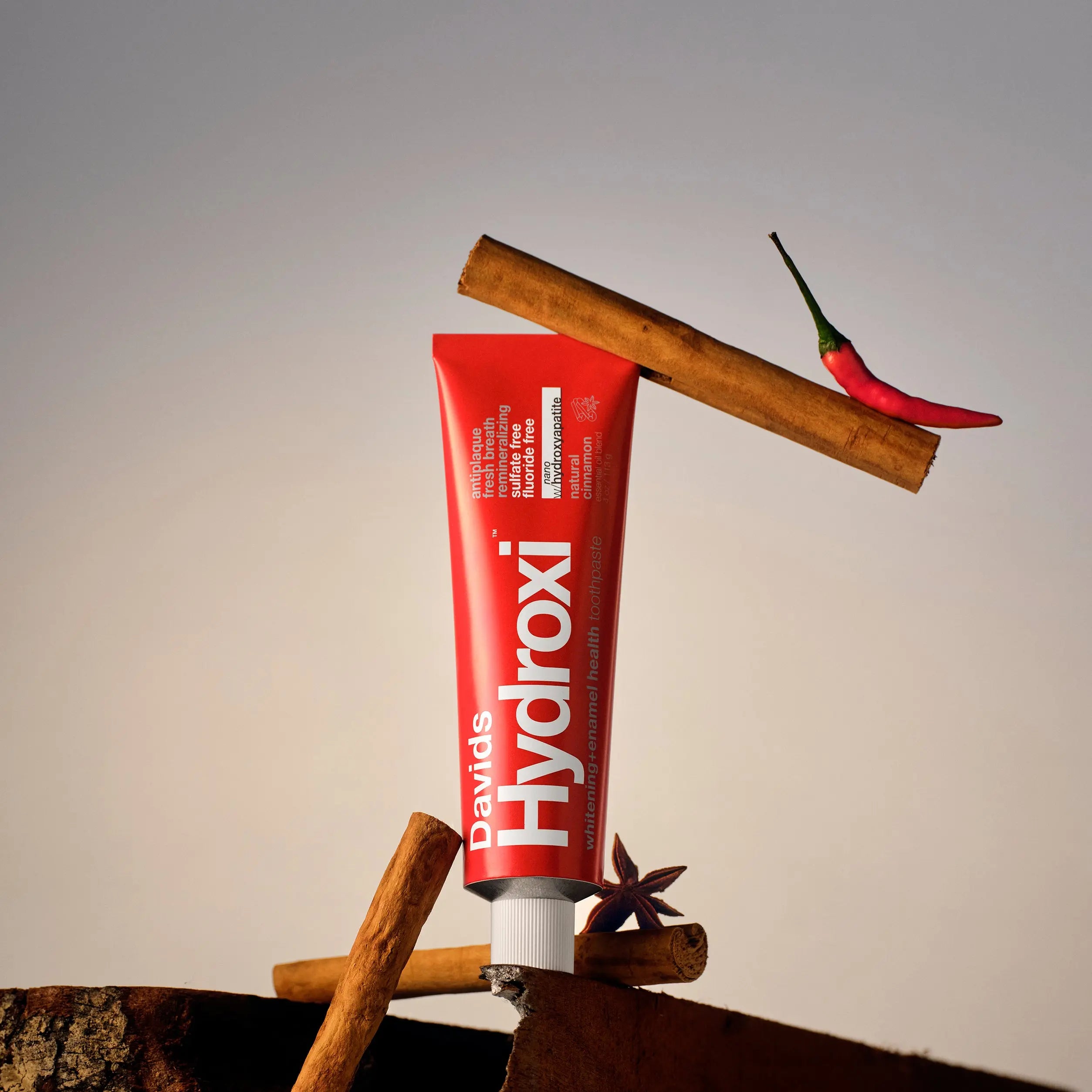 Davids Hydroxi™ Whitening and Enamel Health Nano Hydroxyapatite Toothpaste - Cinnamon Flavor