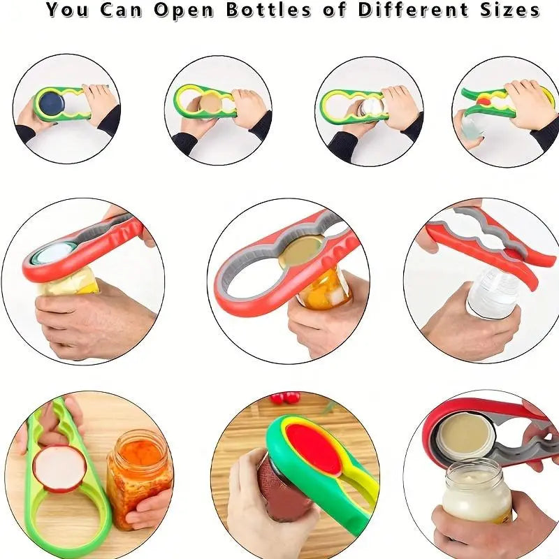 4 in 1 Can Opener, 1Pc Multifunctional Can Opener, Easy Use Kitchen Gadget for Elderly, Essential Kitchen Tool and Thanksgiving Gift, Utensils, Beverage Can Opener