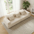 【Father'S Day】【2 Packages Shipping】 113" Modular Sectional Boneless Sofa,Oversized Chaise Lounge with Deep Seats, Modular Cloud Sleeper Sofa, No Assembly Required, Free Combination, Modern Sectional Couch.Boneless Sectional Couch. Living Room Furniture Ou