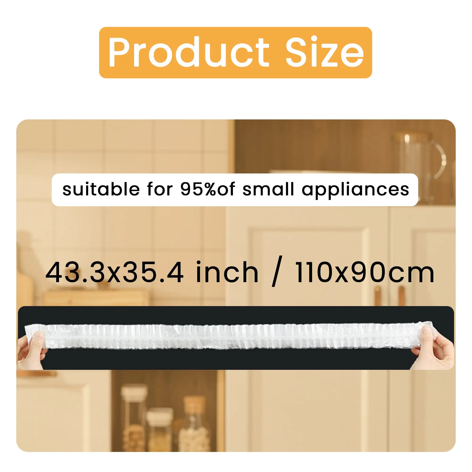 30 Counts Clear Small Appliance Covers, Works for Kitchen Cooking Bowls, Reduces Cleaning Time for Kitchen Utensils before Use