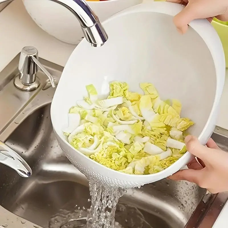 Rice Washing Drain Basket, 1 Count Rice Washing Sieve, Multifunctional Rice Strainer, Household Kitchen Gadgets for Home Use, Kitchen Accessories, Utensils