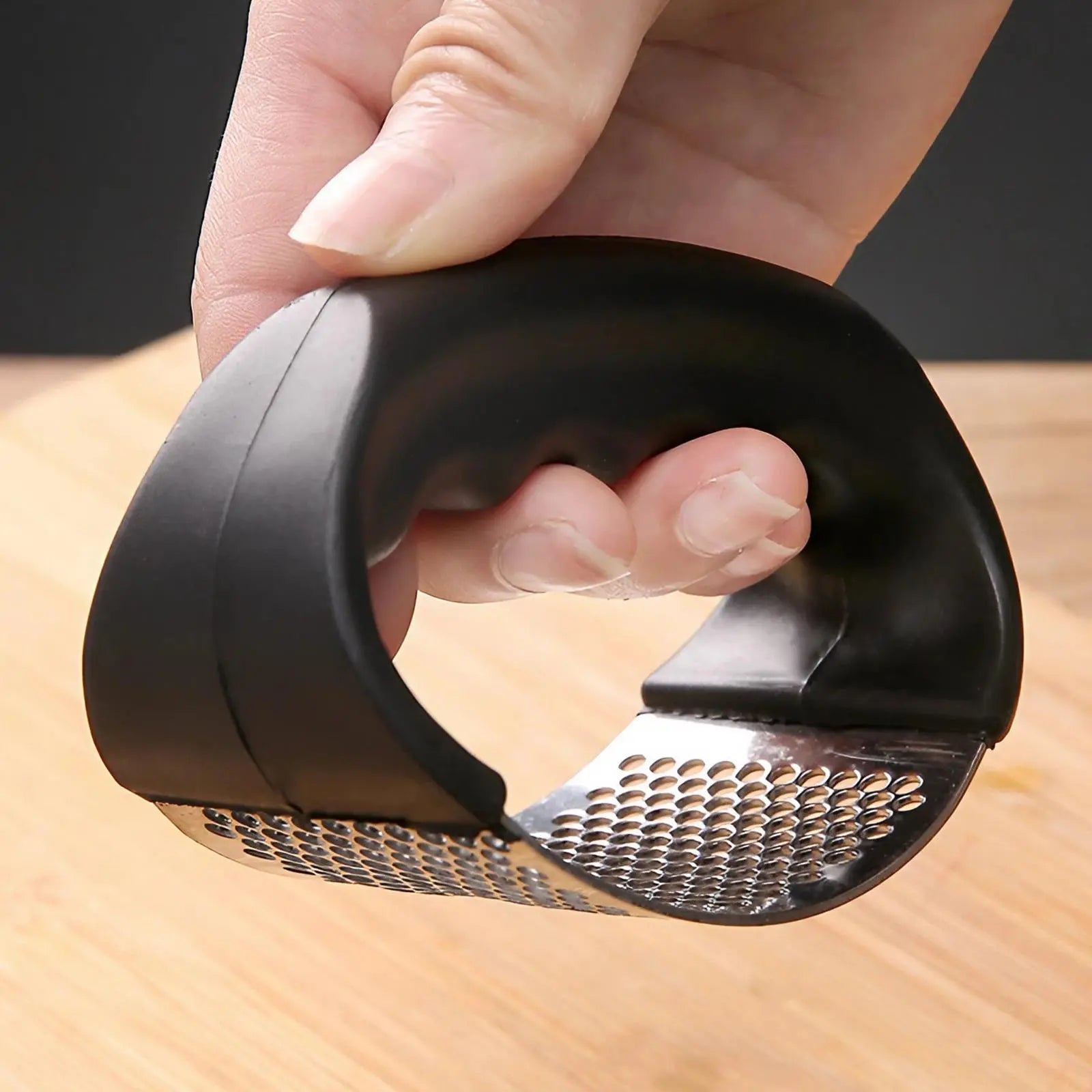 Stainless Steel Garlic Press, Manual Garlic Press Tool, Washable Garlic Crusher, Kitchen Garlic Chopper, Garlic Masher, Kitchen Gadgets