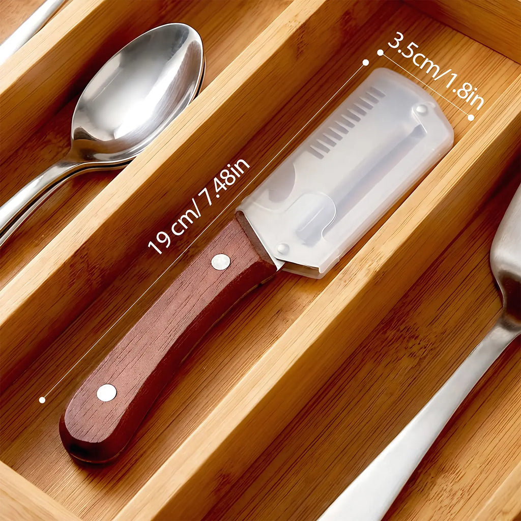Vegetable Peeler for Kitchen,Multi-Functional Peeler Ultra-Sharp Stainless Steel Blade with Wooden Handle and Bottle Opener, for Vegetables or Fruits That Need to Be Peeled (2 Pcs)