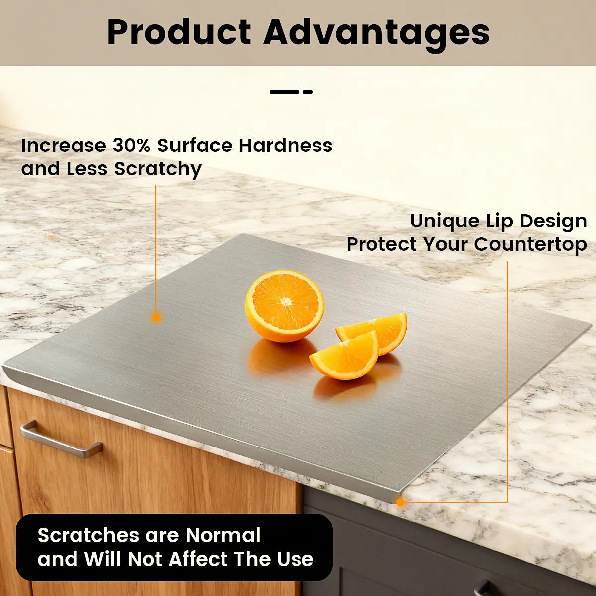 Stainless Steel Chopping Board, Non-Slip Kitchen Chopping Board, Kitchen Cutting Board, Kitchen Accessories, Household Kitchen Gadgets #Summervibes
