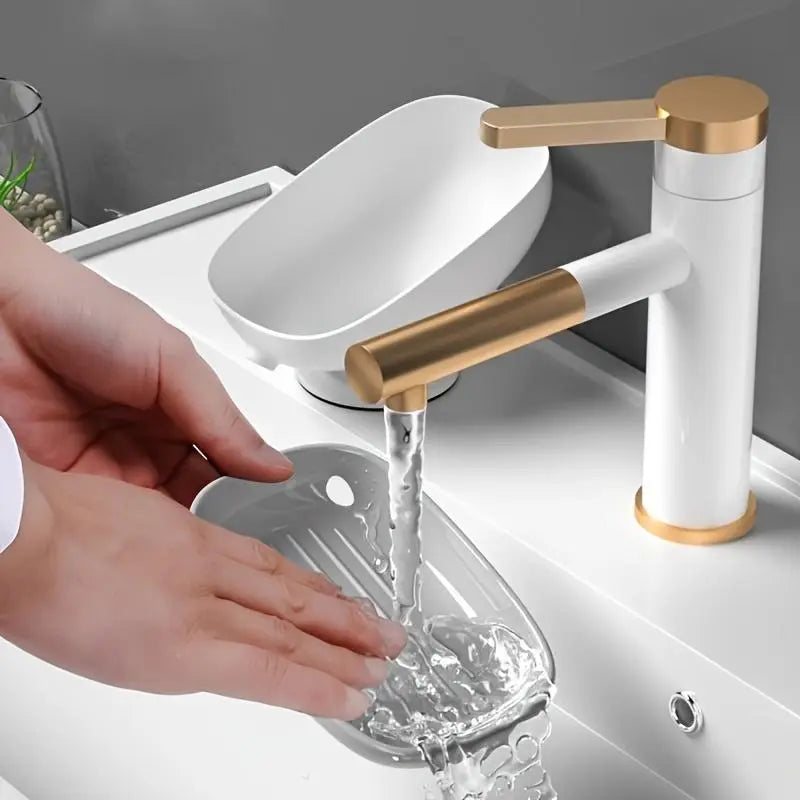1-Piece Luxurious Adjustable Oval Soap Dish with Drain, Wall-Mounted Anti-Slip Removable Soap Tray for Bathroom, Shower and Sink, Bathroom Accessory