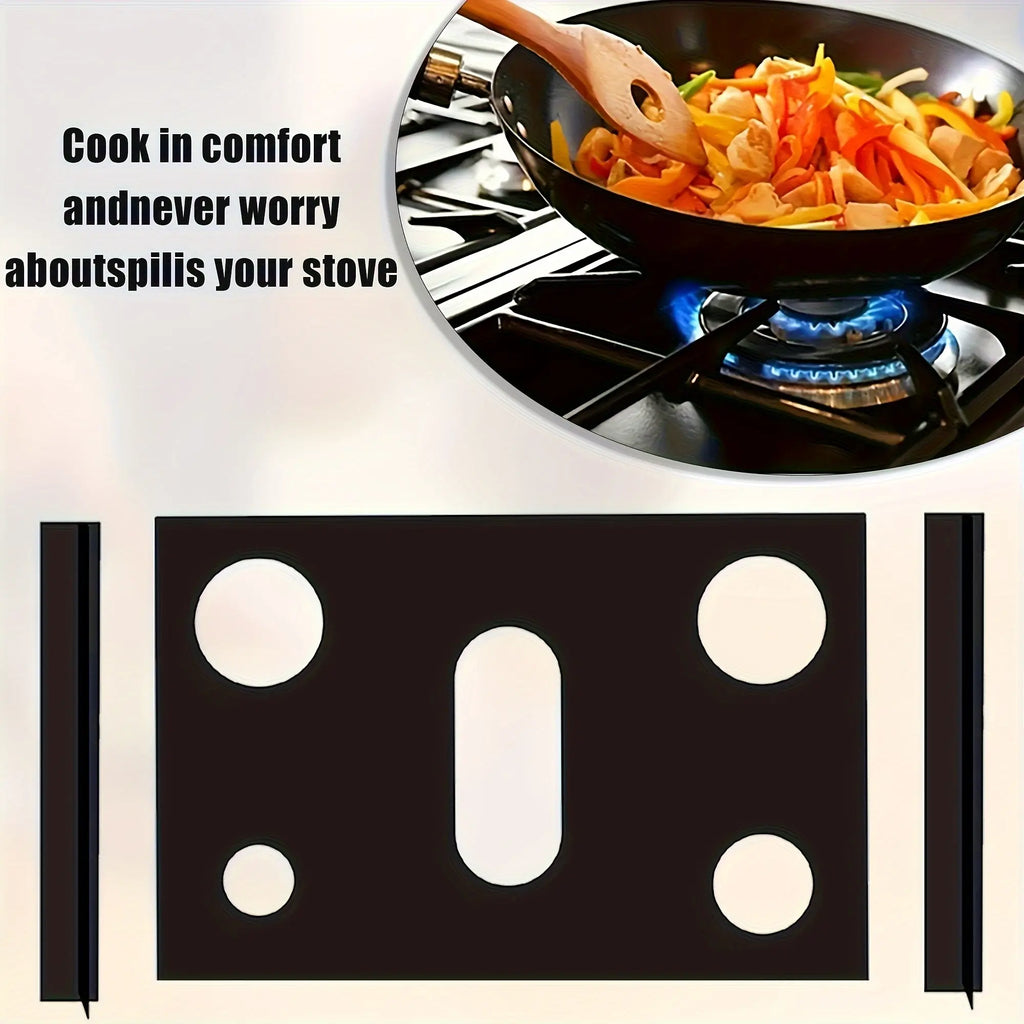 Gas Burner Mats for Samsung Gas Stove – Heat Resistant, Oil Resistant, Non-Slip, Reusable Stove Protectors for Easy Cleaning Kitchen Cooking
