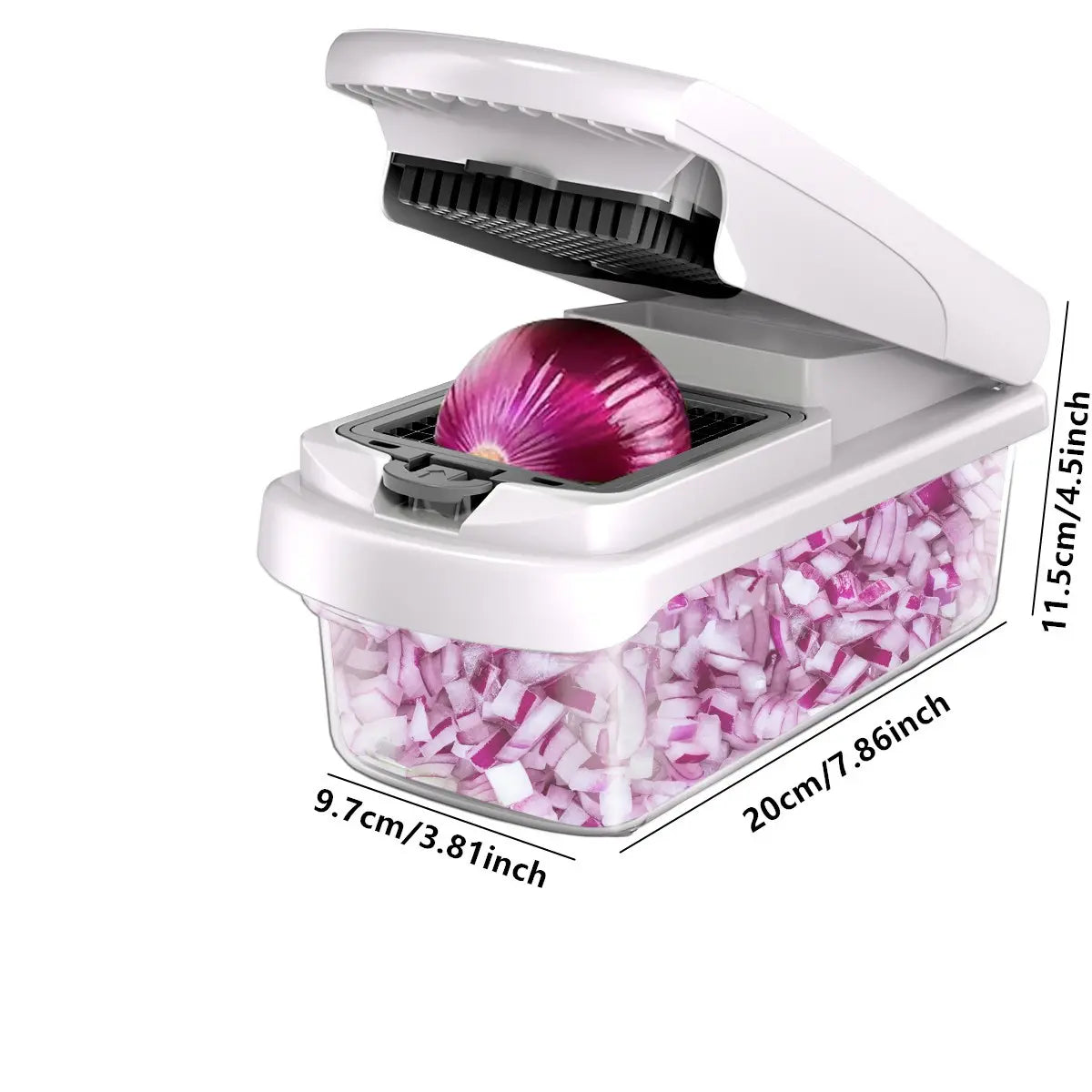 Multifunctional Vegetable Fruit Chopper, Manual Kitchen Tool, Slicer Dicer Cutter, Ideal for Squash Noodles, Onion Minced Meat, French Fries Cutting, Durable Slicer #GLOBAL PICKS