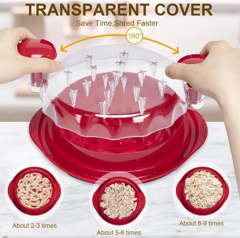 Chicken Shredder Large Chicken Breast Shredder Tool Twist with Anti-Slip Strip, Ergonomic Handle, BPA Free, Meat Shredder Tool Chicken Shredder Tool Twist with Heat Resistant Tong and Cleaning Brush