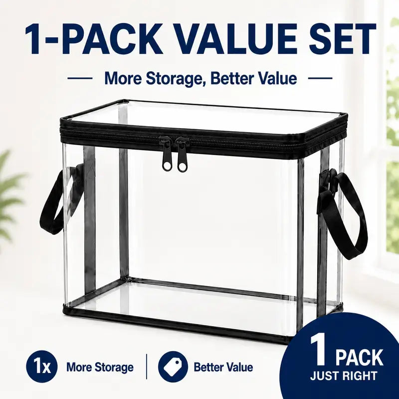 【 Free Shipping 】Large Clear Thick Plastic Storage Box with Hinged Lid, Camping, Travel, Attic and Movingheavy-Duty Durable High Capacity Organizer, Perfect for Home,