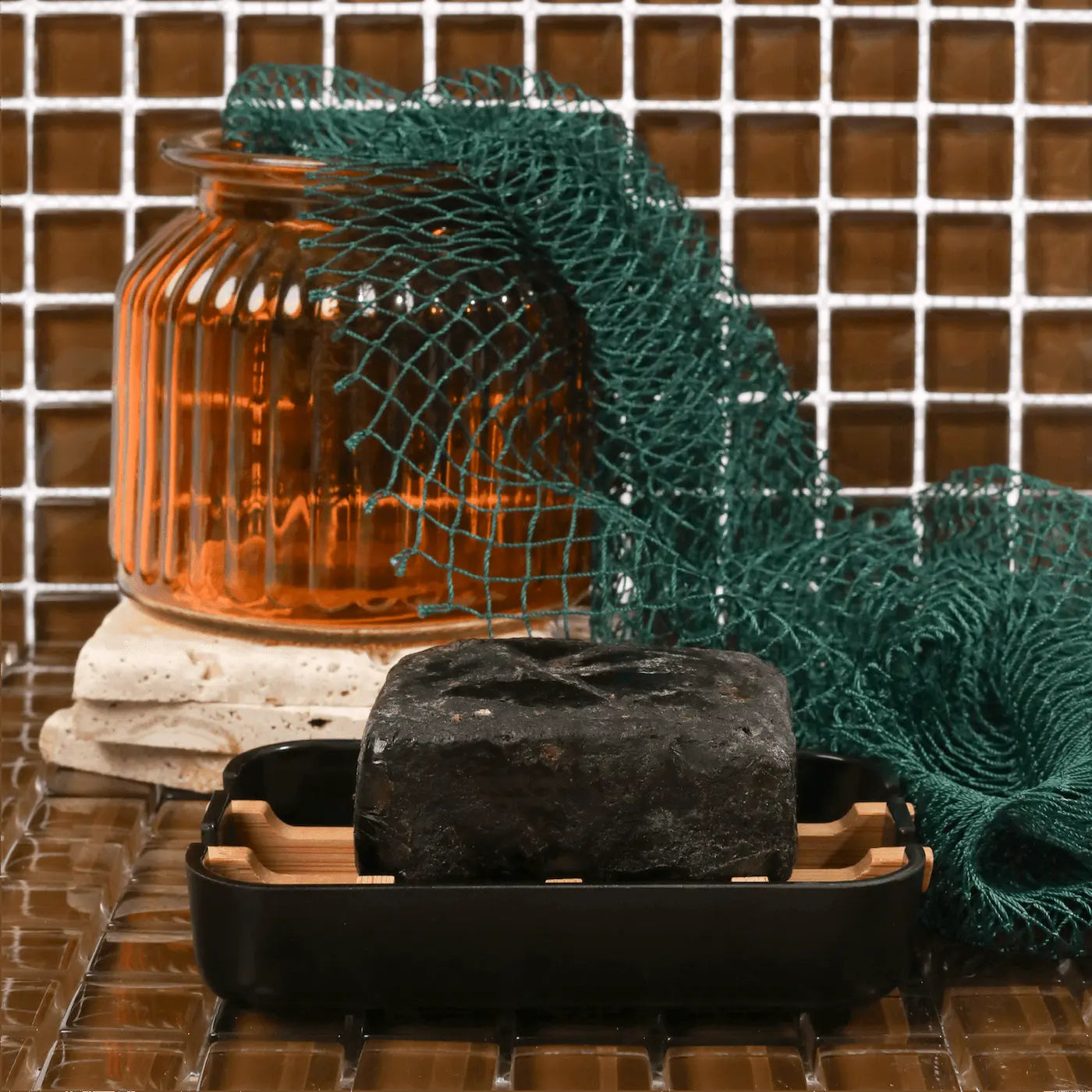 Bellanomi Authentic Clarifying African Black Soap from Nigeria - Organic Antibacterial Exfoliant for Oily & Sensitive Skin - Fragrance-Free Cleanser