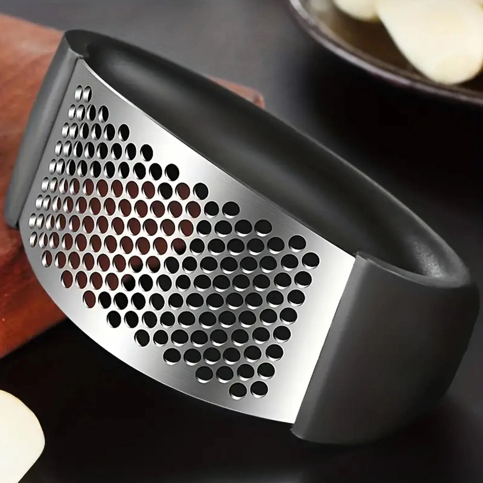 Stainless Steel Garlic Press, Manual Garlic Press Tool, Washable Garlic Crusher, Kitchen Garlic Chopper, Garlic Masher, Kitchen Gadgets