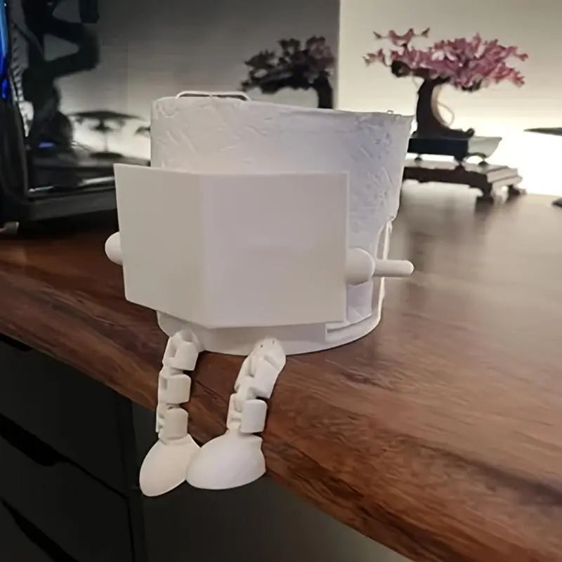Artistic Toilet Paper Holder Dispenser with Movable Joints for Home and Office Restrooms