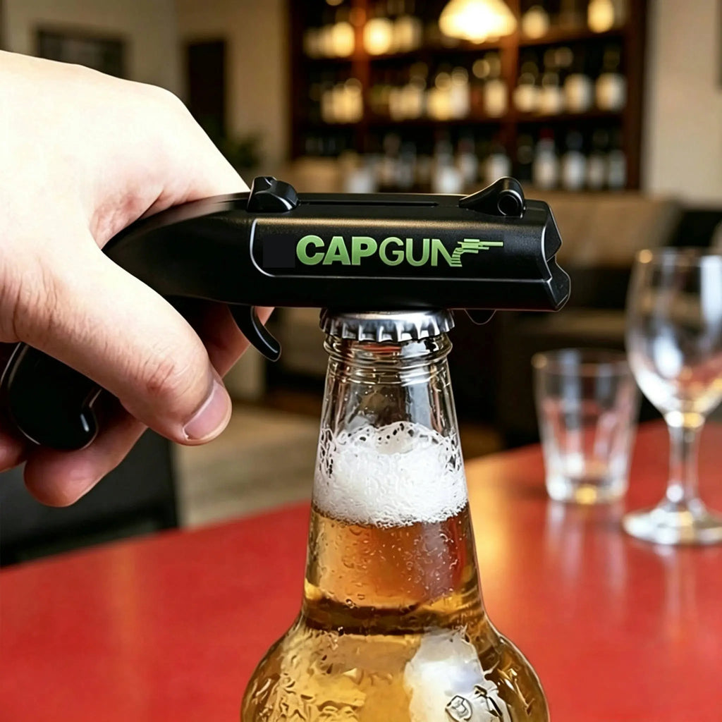 Stainless Steel & ABS Plastic Spring Mechanism Bottle Opener, Kitchen & Bar Utensil, Fun Gifts for Family Gatherings & Father’S Day (Red-Black)