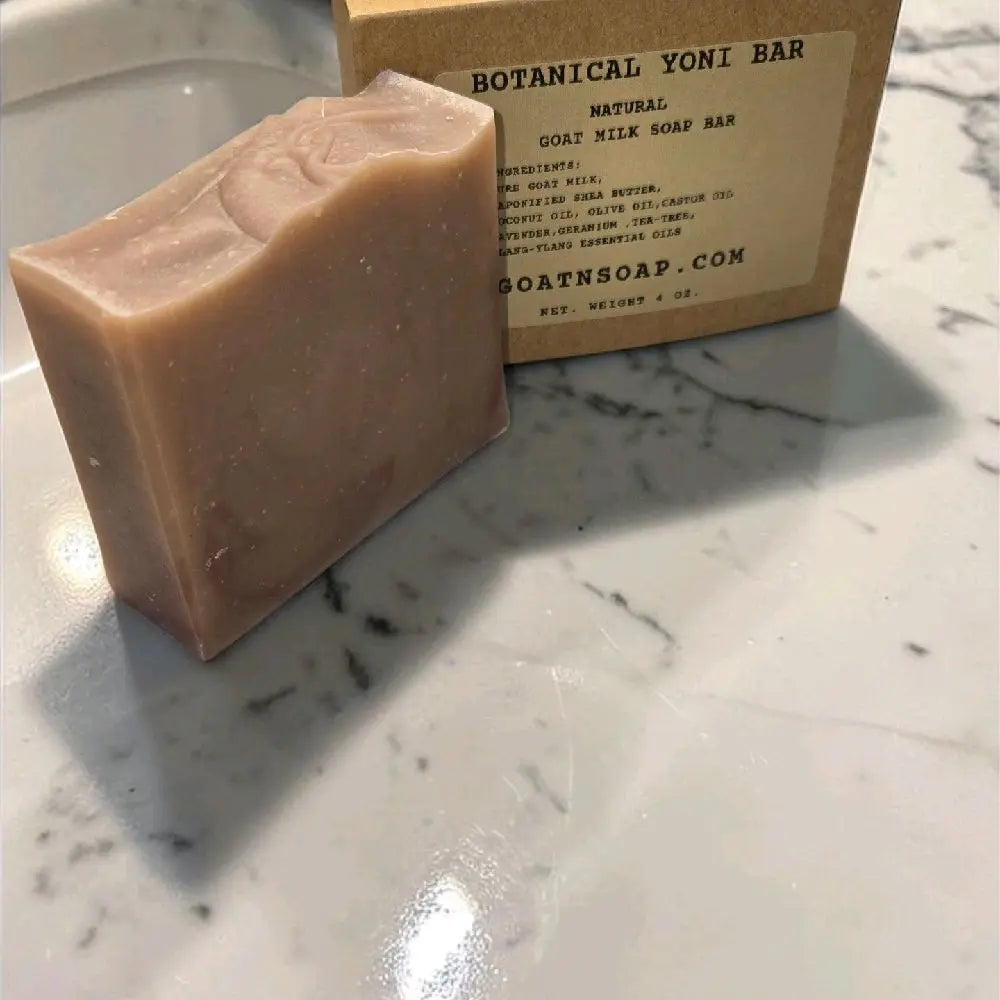 Botanical Yoni Soap – Pure Goat Milk Soap with Lavender, Geranium, Tea Tree & Ylang-Ylang Essential Oils