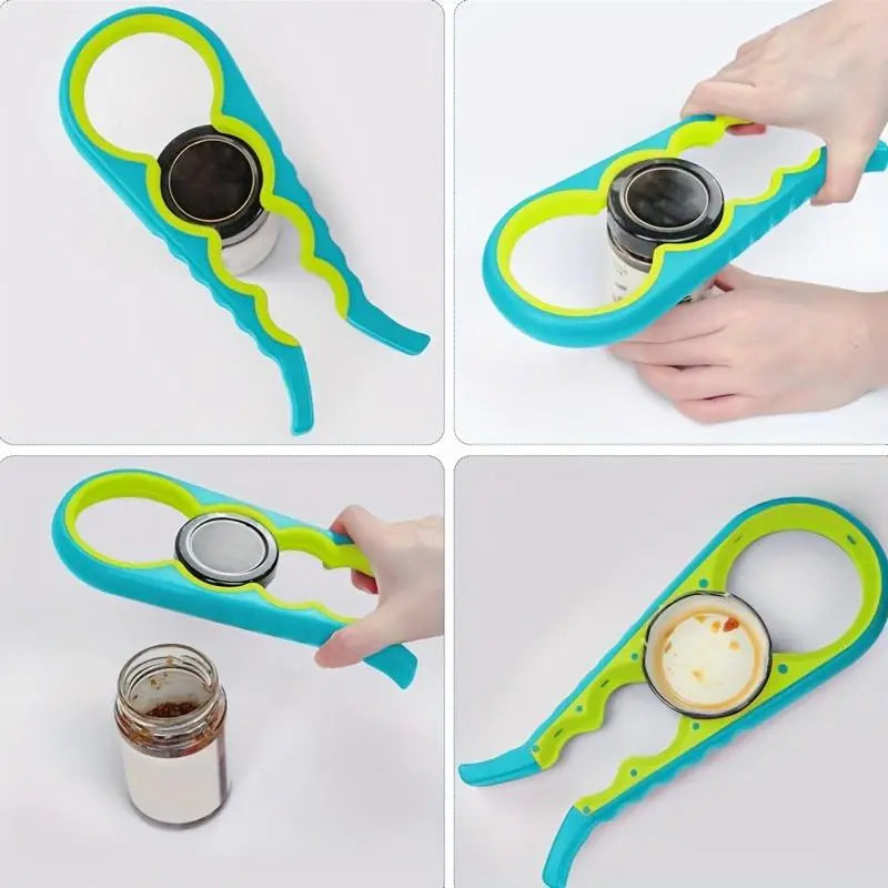 4 in 1 Can Opener, 1Pc Multifunctional Can Opener, Easy Use Kitchen Gadget for Elderly, Essential Kitchen Tool and Thanksgiving Gift, Utensils, Beverage Can Opener