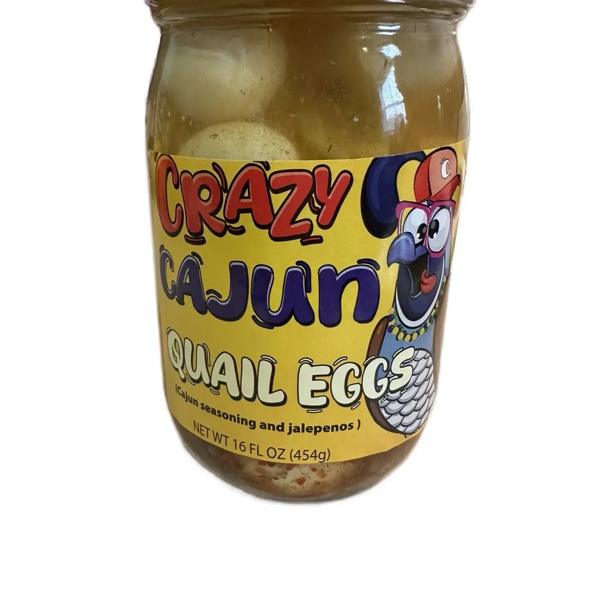 Da Bay Pickle Factory+Crazy Cajun Quail Eggs+Snack+Jalapeños Cajun Seasoning+Protein Canned Jar Food