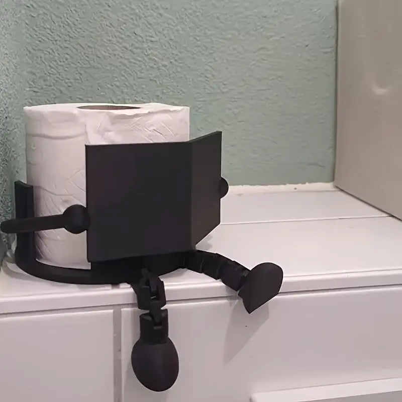 Artistic Toilet Paper Holder Dispenser with Movable Joints for Home and Office Restrooms