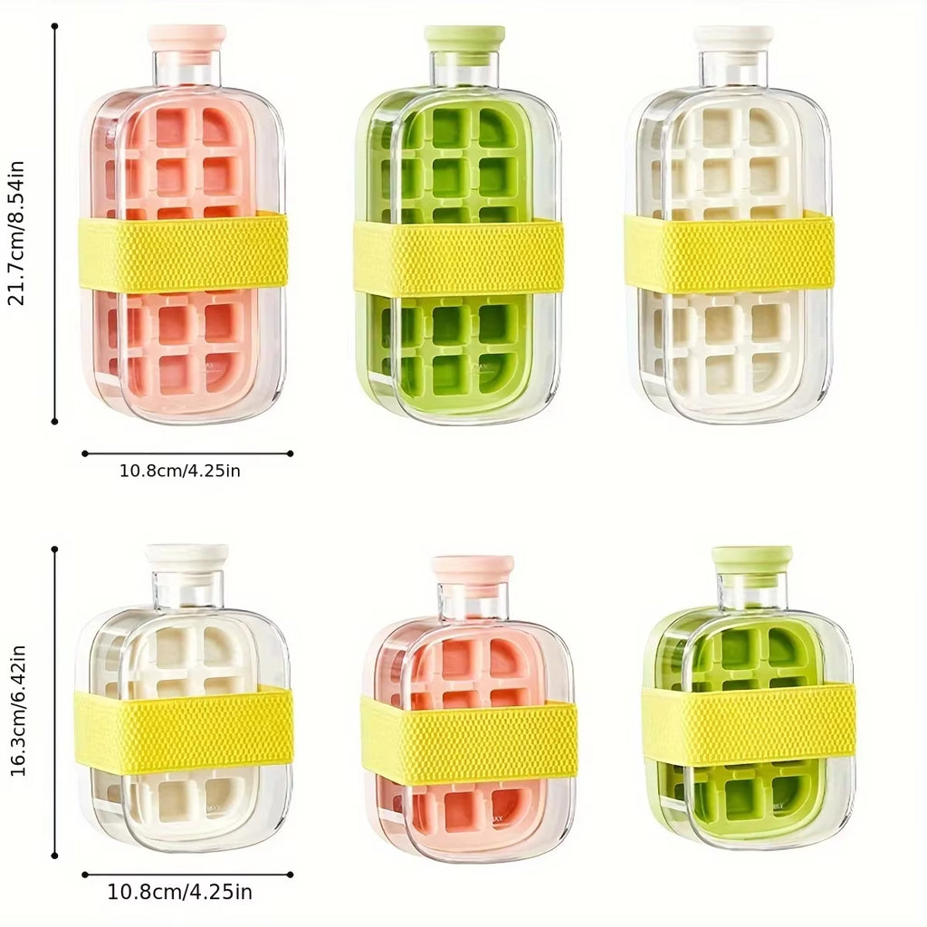 Ice Cube Mold Tray Press Ice Bottle Cup Kettle with Straw Whiskey Ice Cream Water Bottle Ice Cube Maker Easy Press to Release