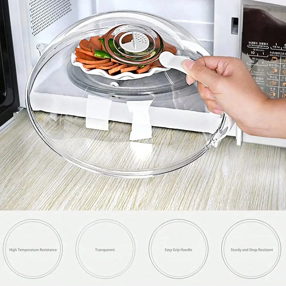 1Pc Microwave Splatter Cover for Food, Transparent Microwave Pot Lid, Bowl Plate Service Cover, Essential Kitchen Item, Kitchenware, Kitchen Utensils, Clear #GLOBAL PICKS