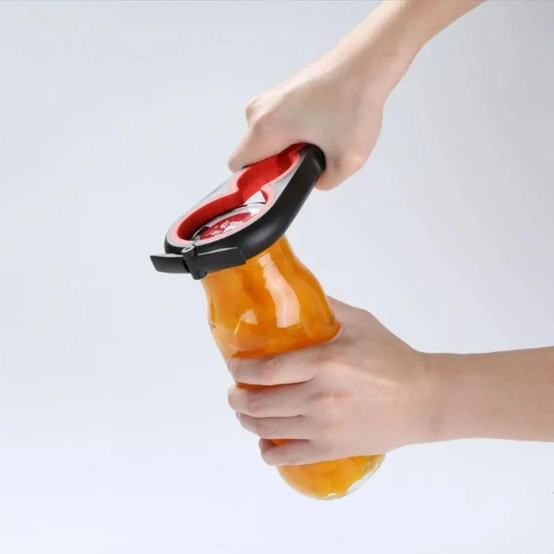 4 in 1 Can Food Opener, Manual Jar Opener, Lid Opener for Elderly, Arthritis Hand and Any Strength Low People, Can Openers for Seniors, Portable Kitchen Gadgets, Utensils, Household Items, Kitchenware, Home