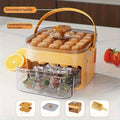 Asuwei 50-Cube Ice Maker Extra Large, Double-Layer Tray with Lid, Food-Safe Material, Easy Ice Release, Ideal for Parties Drinks
