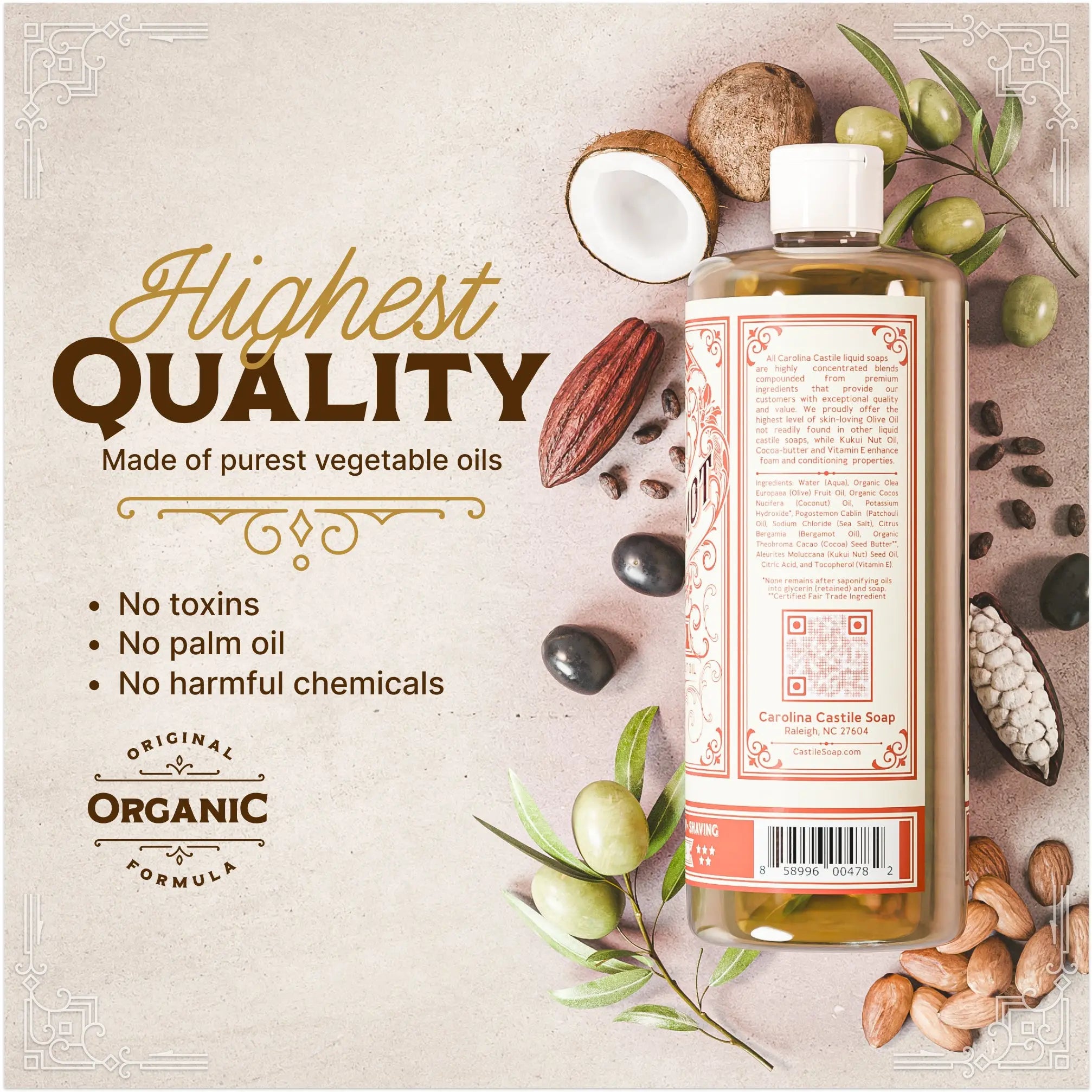 Patchouli and Bergamot Castile Soap