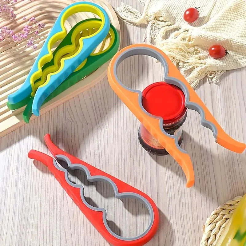 4 in 1 Can Opener, 1Pc Multifunctional Can Opener, Easy Use Kitchen Gadget for Elderly, Essential Kitchen Tool and Thanksgiving Gift, Utensils, Beverage Can Opener