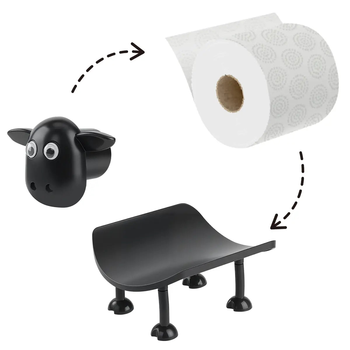 2026 Viral Funny Sheep Tissue Holder 3PCS Set – Cute 3D Printed Toilet Paper & Kitchen Roll Holder, Quirky Home Decor, Must-Have Household Essentials #Summervibes