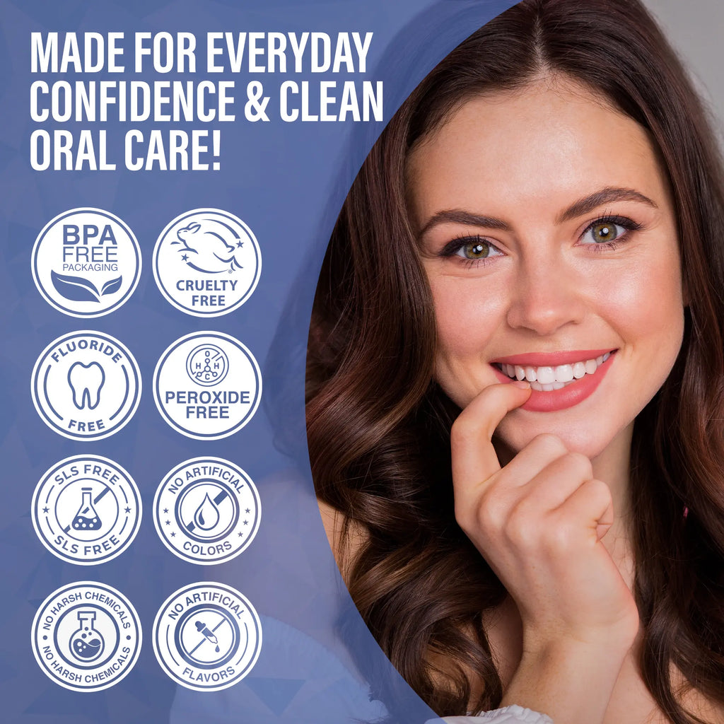 Gurunanda Toothpaste Booster with 15% Nano Hydroxyapatite – Add to Toothpaste for Whitening & Fresh Breath, Fluoride-Free Formula with Vitamins & Minerals, up to 60 Uses