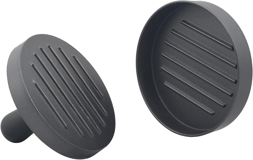 Aluminum Burger Press Patty Maker with 200 Non-Stick Papers - Commercial & Home Use, Hamburger Meat Press Tool, Dishwasher Safe (Black)
