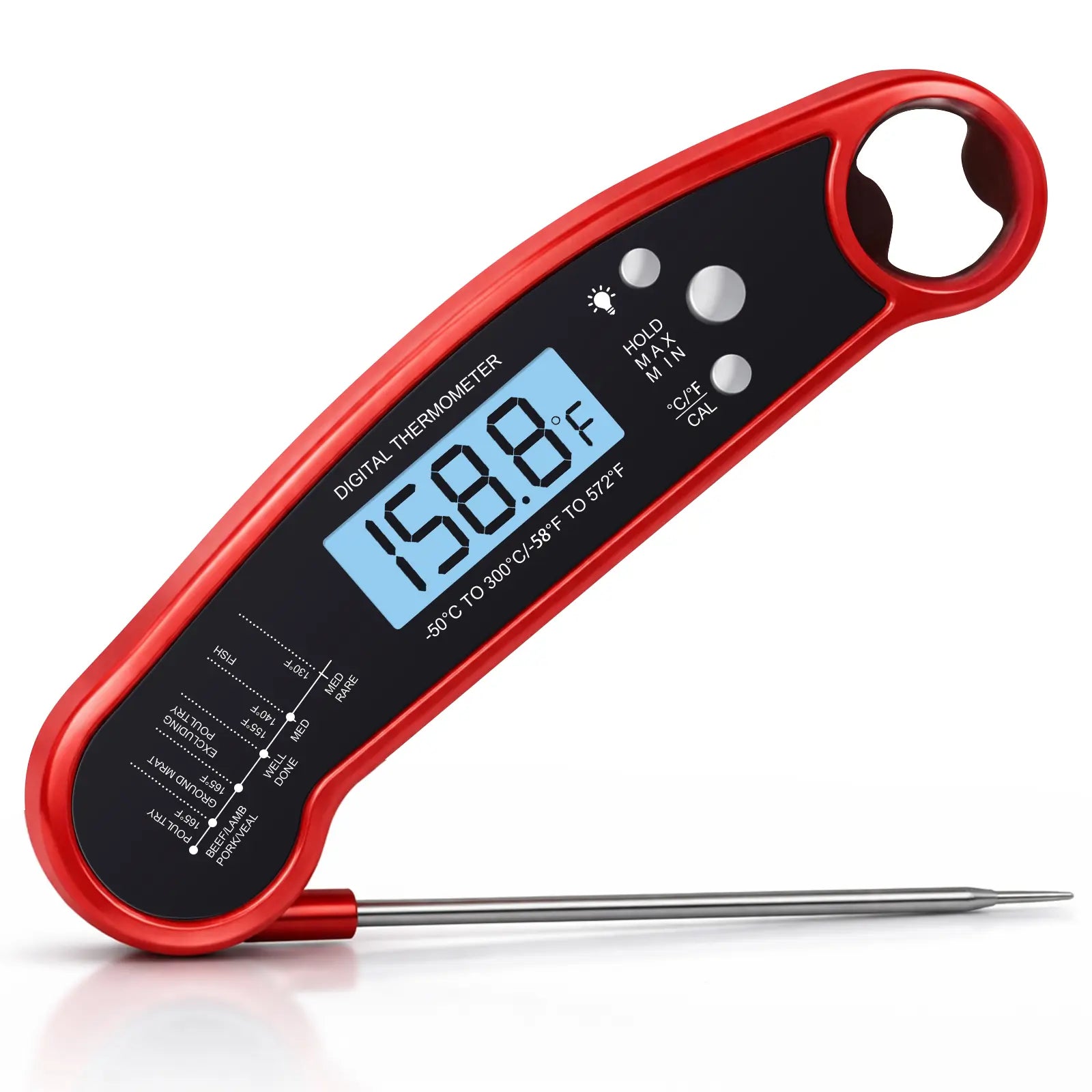 Professional-Grade Instant-Read Meat Thermometer Measures Temperature in Just 3 Seconds Features Backlit Display Waterproof Ideal for Cooking Grilling and Baking Perfect Kitchen Gift for Men Fathers and Mothers