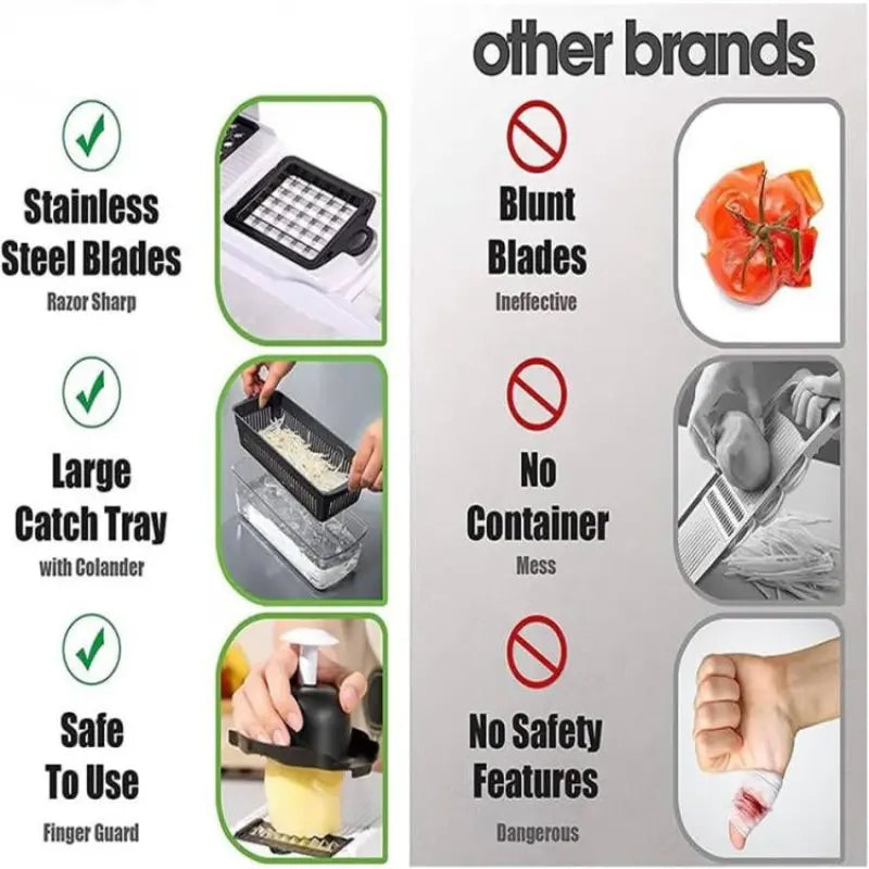 22 in 1 26In1 15In1 Vegetable Chopper with Container, 1 Set Vegetable Slicer Set, Household Multifunctional Vegetable Chopper, Fruit & Vegetable Utensils for Home Kitchen, Vegetable Cutting Slicer [Package List as Picture Shown]