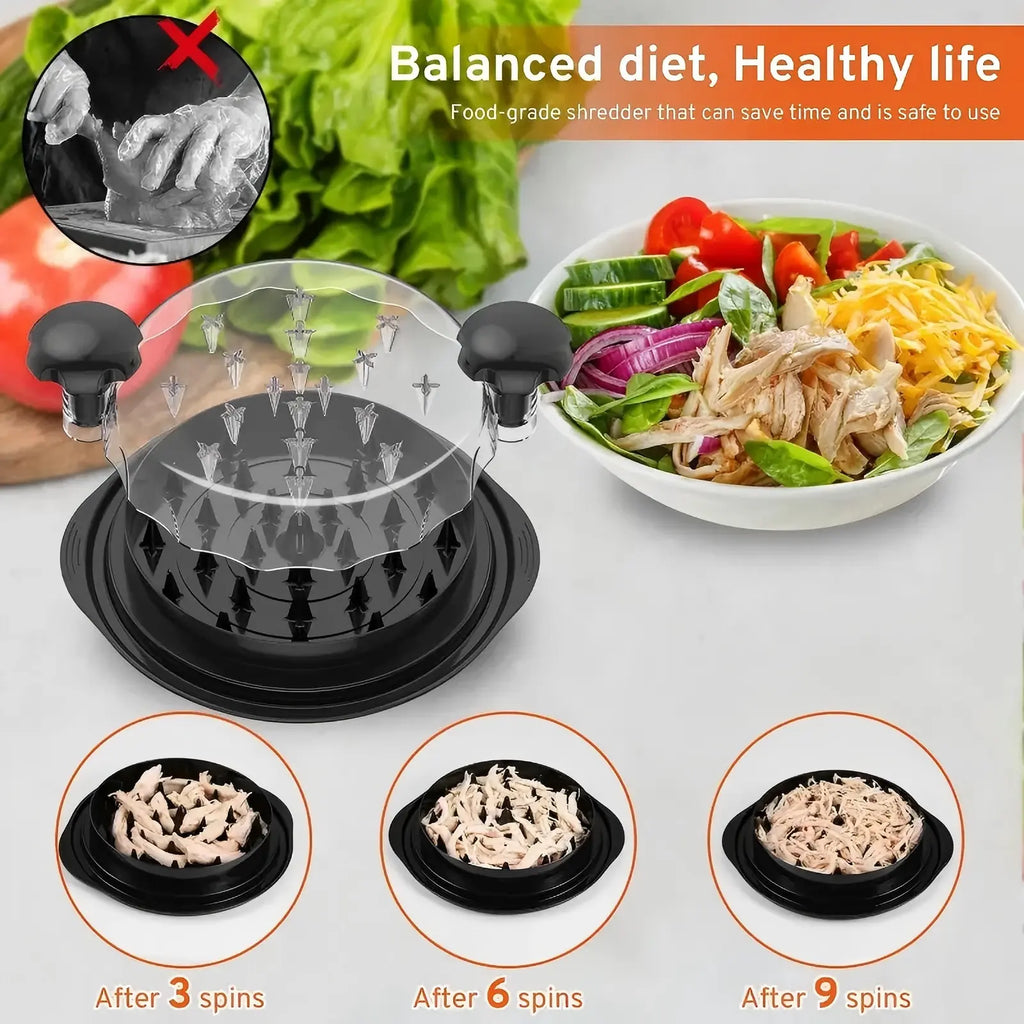 Chicken Shredder Large Chicken Breast Shredder Tool Twist with Anti-Slip Strip, Ergonomic Handle, BPA Free, Meat Shredder Tool Chicken Shredder Tool Twist with Heat Resistant Tong and Cleaning Brush
