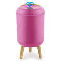 Pukomc Smart Sensor Waterproof Trash Can - Flip Top, Cute Nordic Style Design Springtok Homewares Space Saving Bins White Automatic Dispenser Bathroom Accessories