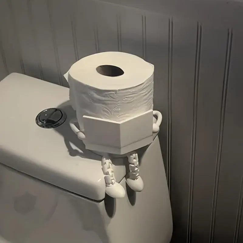 Artistic Toilet Paper Holder Dispenser with Movable Joints for Home and Office Restrooms