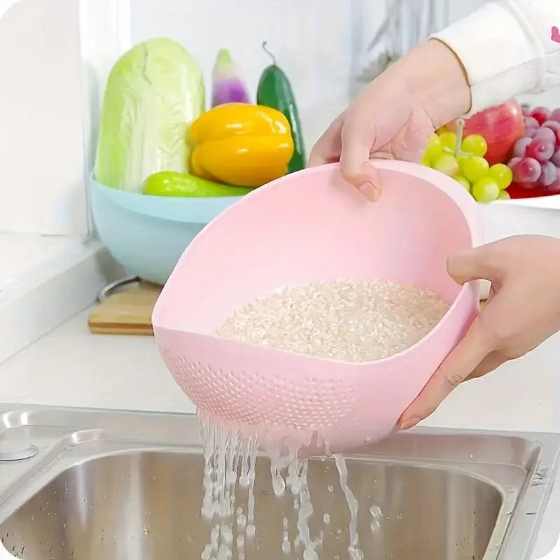 Rice Washing Drain Basket, 1 Count Rice Washing Sieve, Multifunctional Rice Strainer, Household Kitchen Gadgets for Home Use, Kitchen Accessories, Utensils