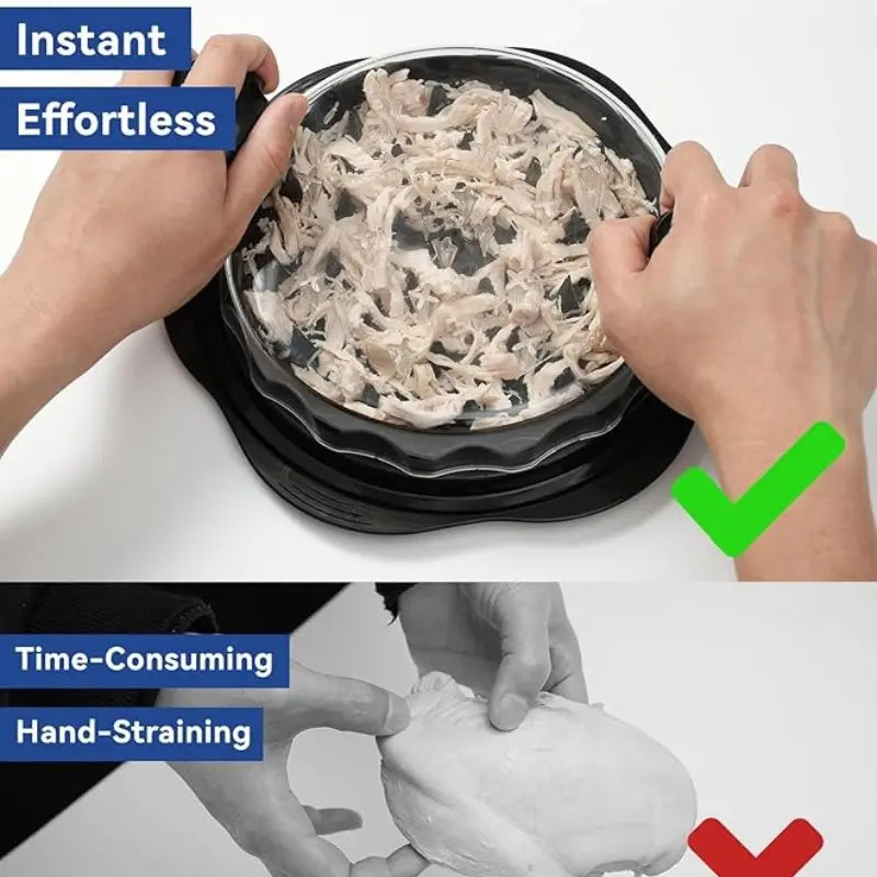 Manual Meat Shredder Tool with Transparent Lid, Ergonomic Handle and Strong Anti-Slip Strips, Bpa-Free Kitchen Shredder, Food Shredder Tool, Ideal for Shredding Chicken, Pork & Beef Kitchen Utensils Tools #GLOBAL PICKS