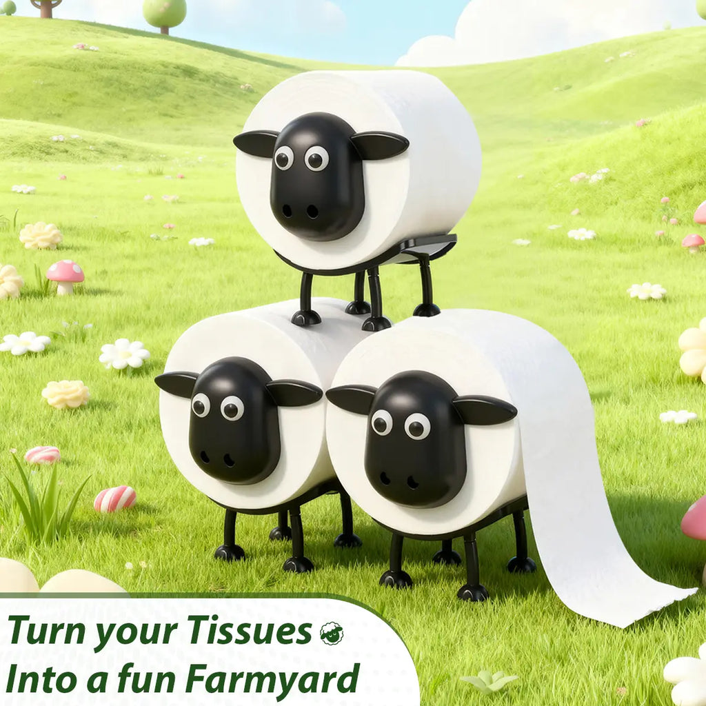 2026 Viral Funny Sheep Tissue Holder 3PCS Set – Cute 3D Printed Toilet Paper & Kitchen Roll Holder, Quirky Home Decor, Must-Have Household Essentials #Summervibes