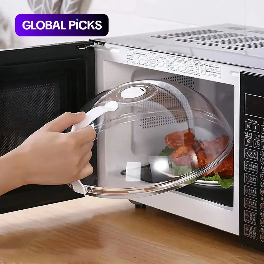 1Pc Microwave Splatter Cover for Food, Transparent Microwave Pot Lid, Bowl Plate Service Cover, Essential Kitchen Item, Kitchenware, Kitchen Utensils, Clear #GLOBAL PICKS