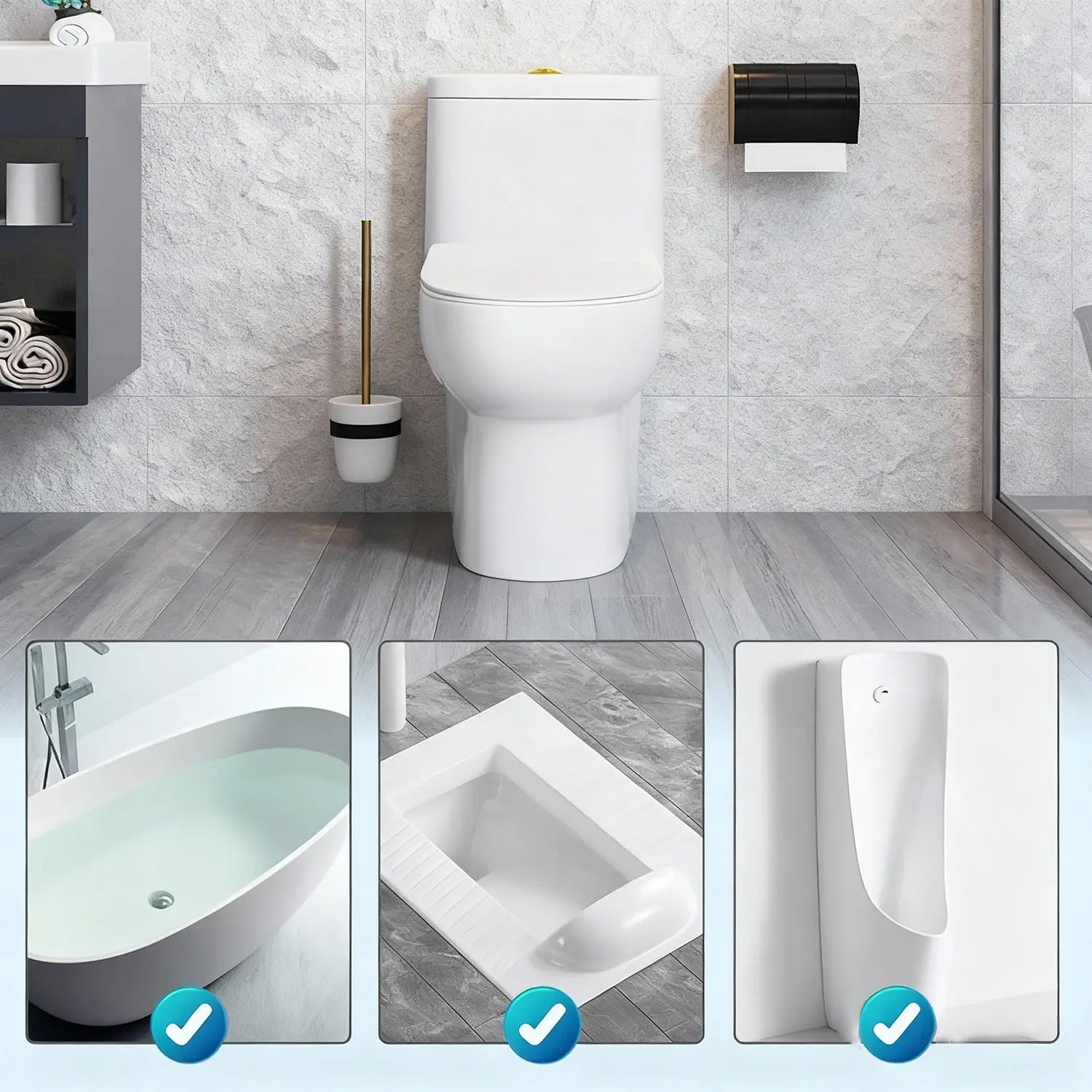 Toilet Bowl Cleaner Max Strength Foaming Multipurpose Bathroom Cleaner Continuous Spray Bottle Fast Acting Foam Ocean Mist Instant Stain Removal Disinfecting Deodorizing Bleach Free Large Capacity 16.91 OZ